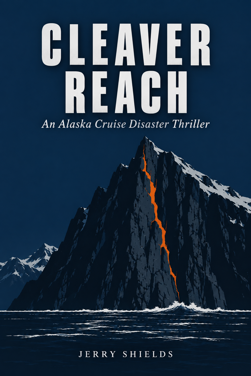 Placeholder cover for Cleaver Reach, showing a figure looking out at a glacier from a boat